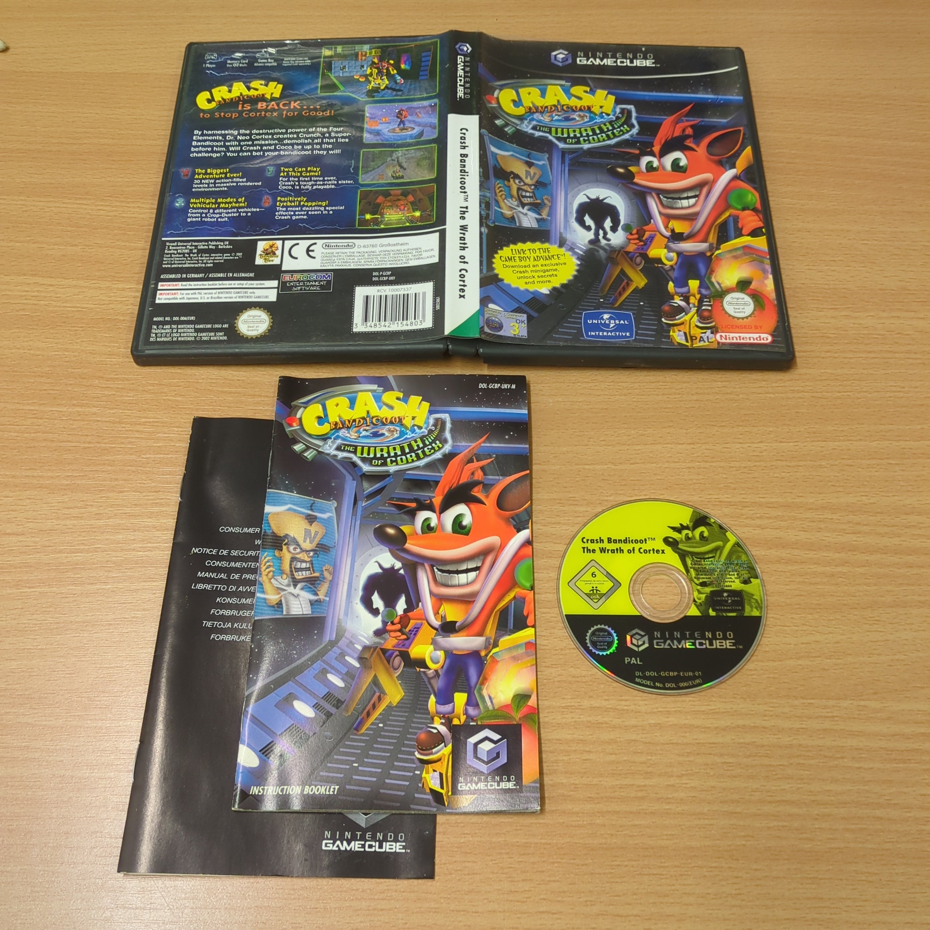 Crash Bandicoot The Wrath of Cortex Nintendo GameCube game Crash Bandicoot The Wrath of Cortex Nintendo GameCube game